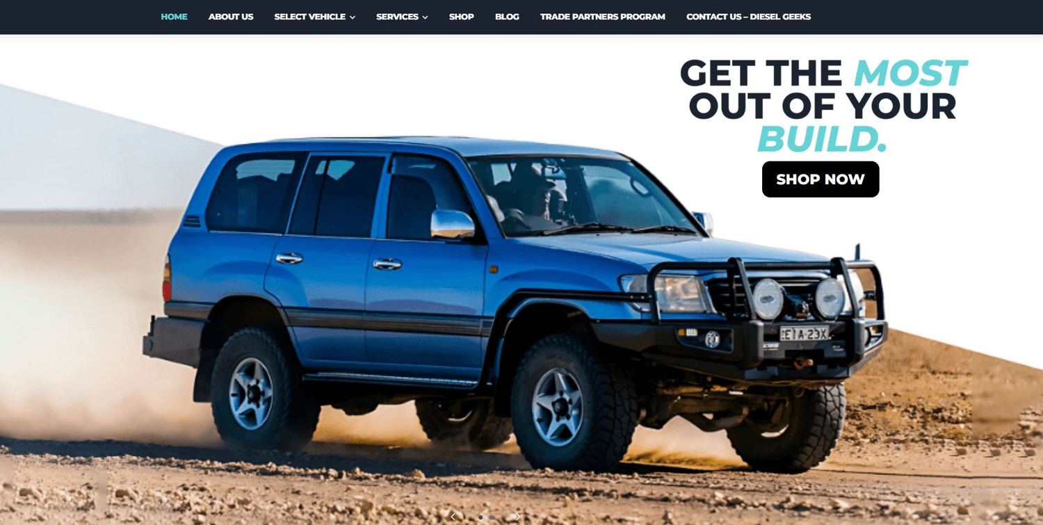 DieselGeeks storefront after the rebuild