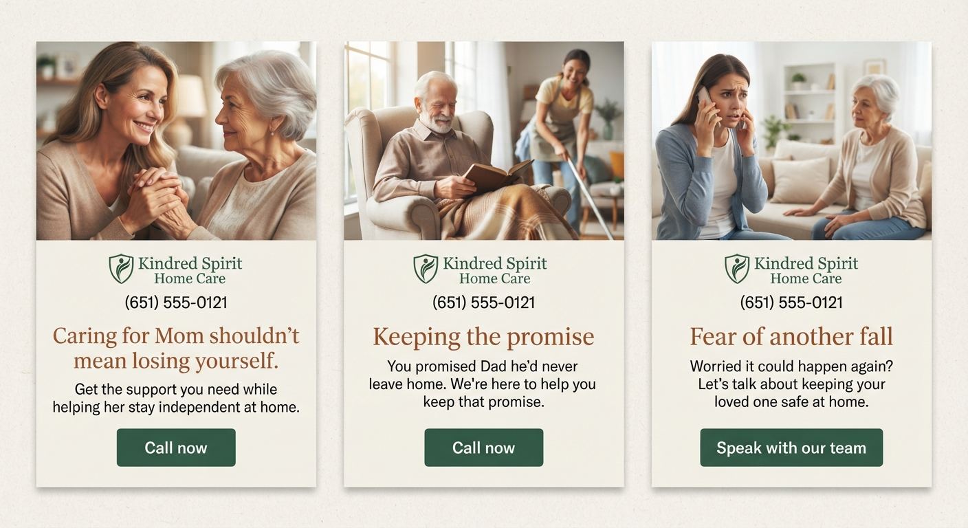 Homecare ad creative set