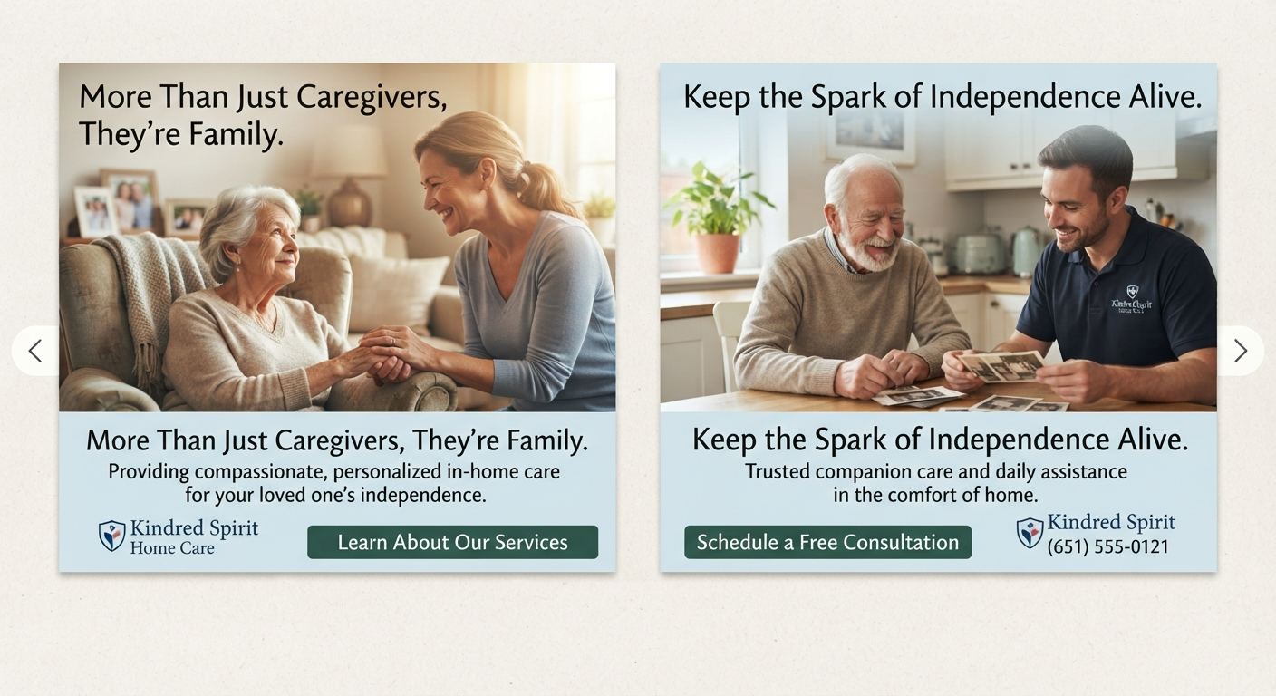Homecare ad creative set